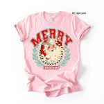 Vintage Merry Christmas Santa DTF Transfer (E)