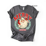 Vintage Merry Christmas Santa DTF Transfer (E)