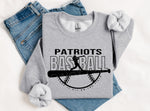 Patriots Baseball BLACK INK DTF Transfer
