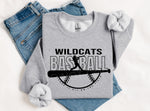 Wildcats Baseball BLACK INK DTF Transfer