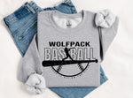 Wolfpack Baseball BLACK INK DTF Transfer