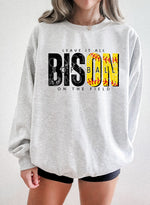 Leave It All On The Field BISON Softball BLACK DTF Transfer