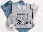 Devils Track & Field BLACK INK DTF Transfer