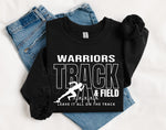 Warriors Track & Field WHITE INK DTF Transfer