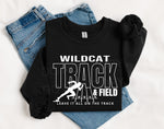 Wildcat Track & Field WHITE INK DTF Transfer