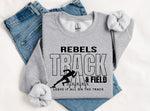 Rebels Track & Field BLACK INK DTF Transfer