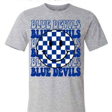 Blue Devils Checkered Smile Mascot Digital Download MS