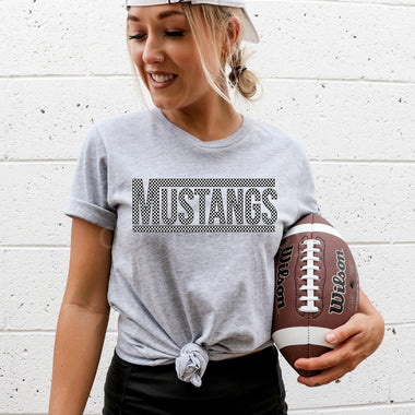 Mustangs Checkered DTF Transfer