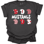 Mustangs White/Red Helmet DTF Transfer (DB)
