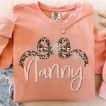 Nanny with Leopard Bow DTF Transfer