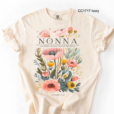 Nonna Poppy Flowers DTF Transfer