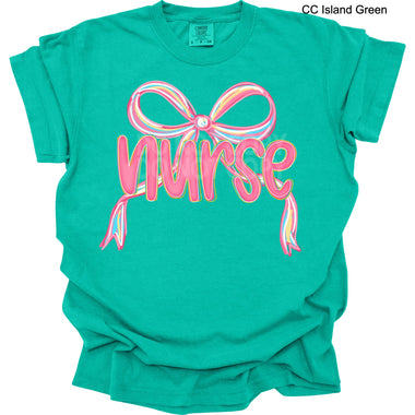 Nurse Pink Bow DTF Transfer (E)