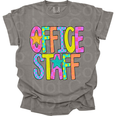 Preppy Bright Pattern Office Staff DTF Transfer (AR)