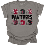 Panthers Crimson/Black Helmet DTF Transfer (DB)