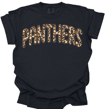 Panthers Leopard Print Mascot DTF Transfer (E)