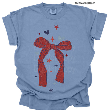 Patriotic Bow 2 DTF Transfer