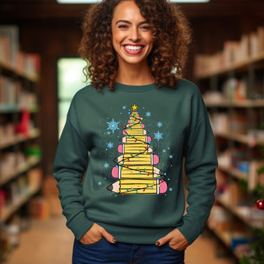 Pencil Christmas Tree DTF Transfer (SBB)