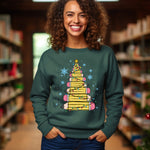 Pencil Christmas Tree DTF Transfer (SBB)