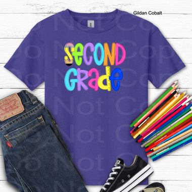 Second Grade Girl Primary Colors DTF Transfer (E)