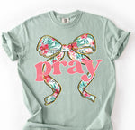 Pray with Floral Bow DTF Transfer