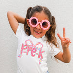 Pre K Pink Bow DTF Transfer (E)