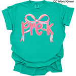 Pre K Pink Bow DTF Transfer (E)