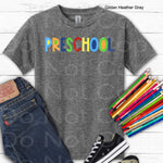 Preschool Boy Block Style Primary Colors DTF Transfer (E)