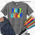 First Grade Boy Primary Colors DTF Transfer (E)