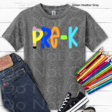Pre K Boy Primary Colors DTF Transfer (E)