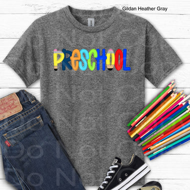 Preschool Boy Primary Colors DTF Transfer (E)