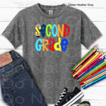 Second Grade Boy Primary Colors DTF Transfer (E)