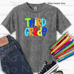 Third Grade Boy Primary Colors DTF Transfer (E)