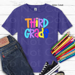 Third Grade Girl Primary Colors DTF Transfer (E)
