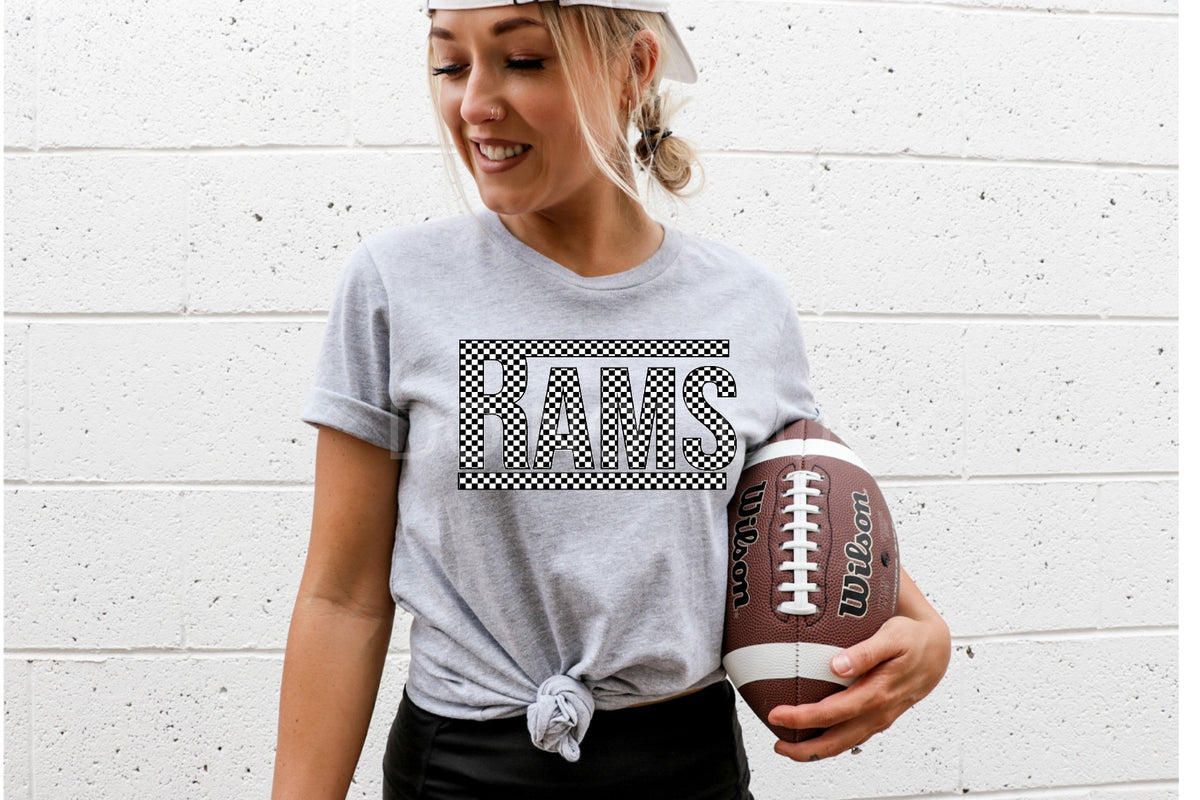 Rams Checkered DTF Transfer – Wills Creek Designs