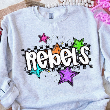 Rebels Bright Star Check Mascot DTF Transfer