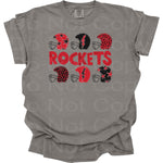 Rockets Black and Red Helmets DTF Transfer (DB)