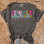 Seagulls Mix Print Preppy Mascot DTF Transfer