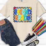 Second Grade Check Box DTF Transfer (E)