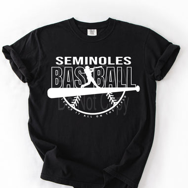 Seminoles Baseball WHITE INK DTF Transfer