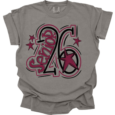 Senior 26 Maroon and Black DTF Transfer (SWD)
