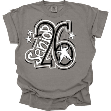 Senior 26 Black and White DTF Transfer (SWD)
