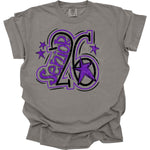 Senior 26 Black and PurplenDTF Transfer (SWD)
