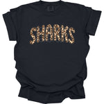 Sharks Leopard Print Mascot DTF Transfer (E)