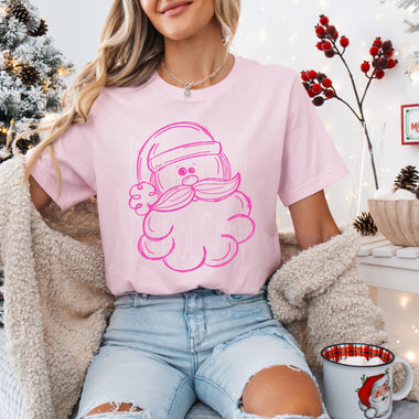 Santa in Pink Single Color Screen V26