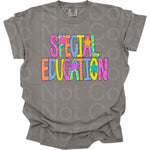 Preppy Bright Pattern Special Education DTF Transfer (AR)