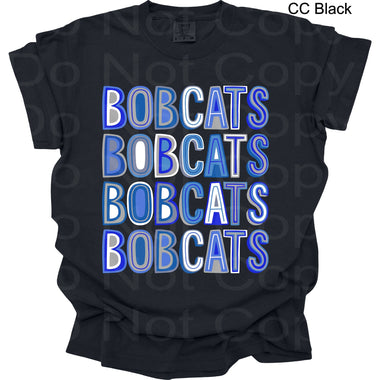 Colorful Stack Bobcats Blues DTF Transfer (DPD)