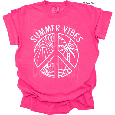 Summer Vibes Peace Sign DTF Transfer