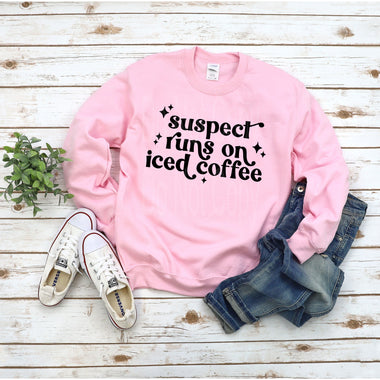 Suspect Runs on Iced Coffee Single Color Screen