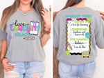 Love Teaching Wildcats Front/Back DTF Transfer (DKK)