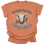 The Devil May Buck but my Jesus Reins DTF Transfer (KD)